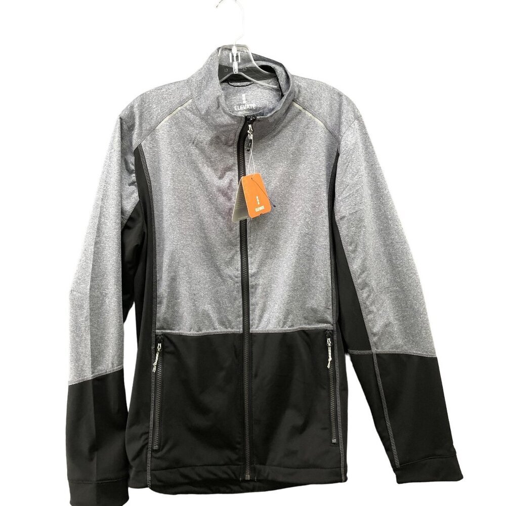 Elevate Hybrid Softshell Performance Jacket Mens M Gray Colorblock‎ Zip Outdoors